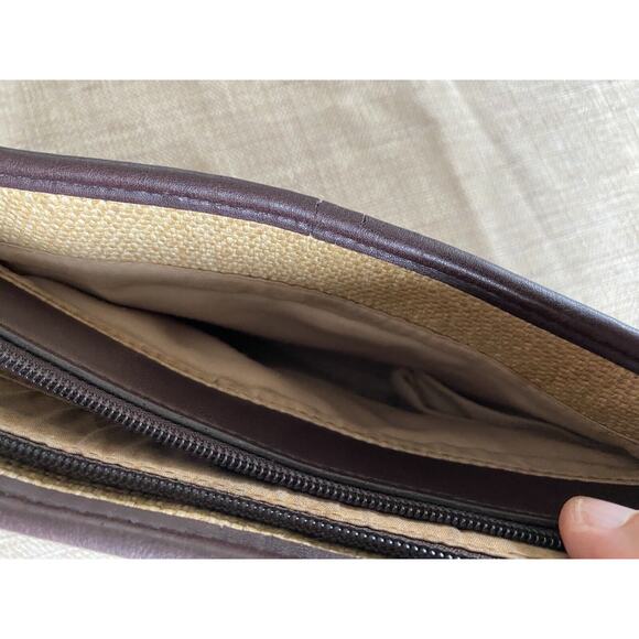 Vintage Etienne Aigner Bag Purse Natural Woven - Picture 9 of 10